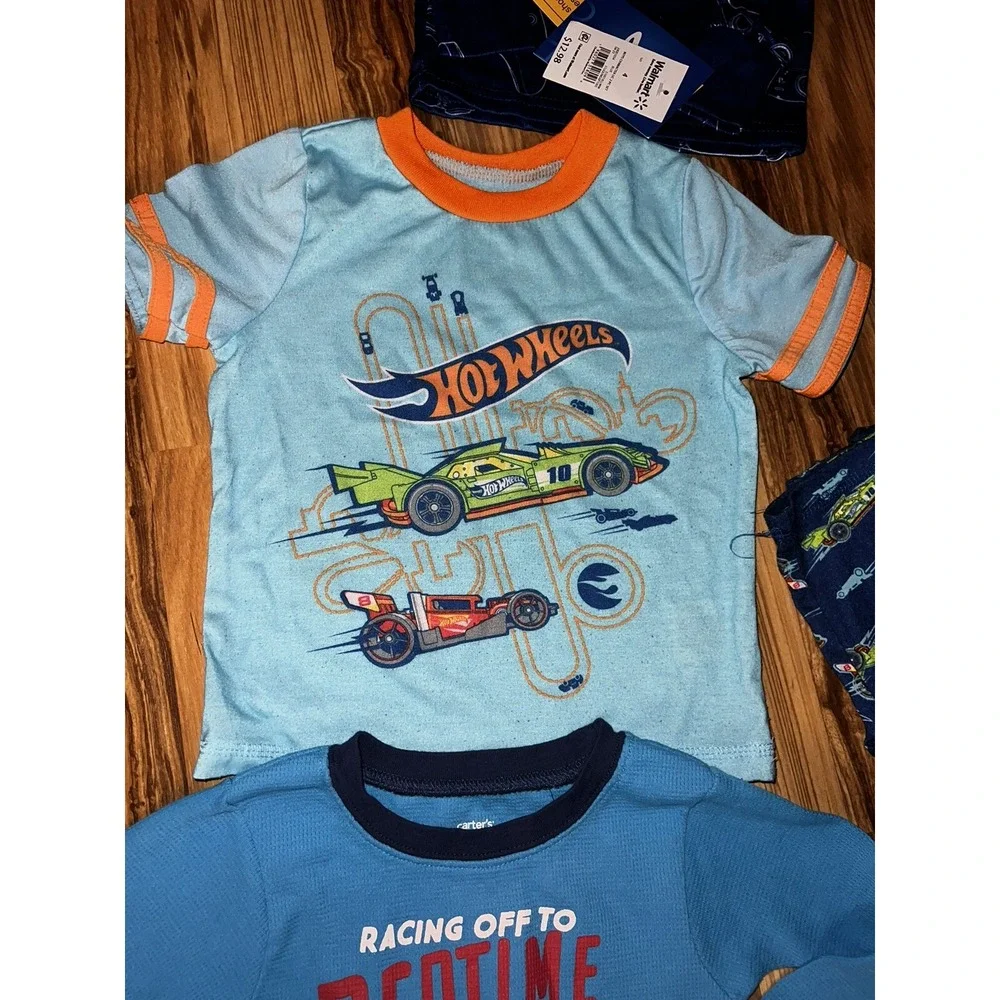 Hot‎ Wheels Sony Playstation Carter's Yeti Boy's Pajama's PJ Sz 4 4T Lot Of 3